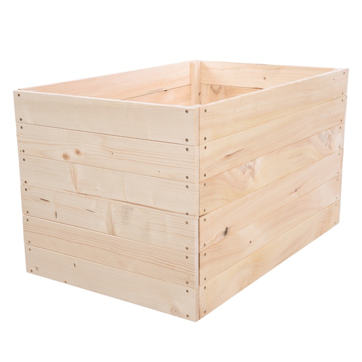 Pat de gradina inaltat MODO24, 54x90x80cm, lemn, bej