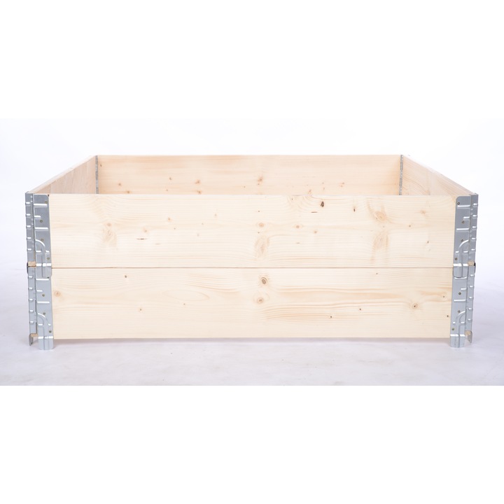 Pat inaltat pentru gradina, din lemn, Modo24, 40x120x100cm, bej, cu accesorii de gradinarit