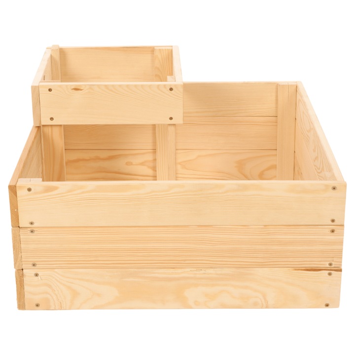 Pat de gradina inaltat MODO24, 36x60x60cm, lemn, bej