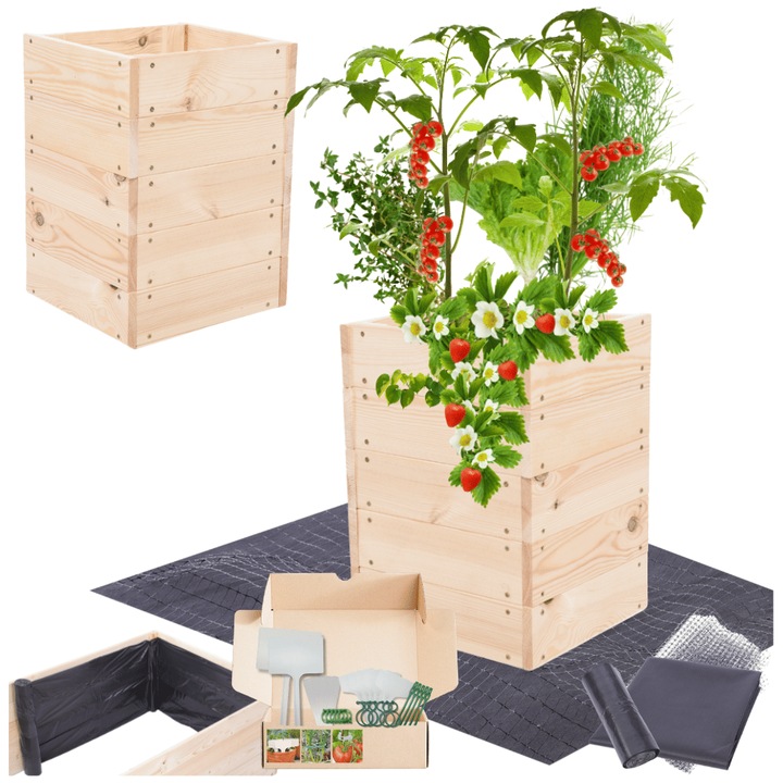 Gradina ridicata MODO24, 45x30x30cm, lemn, bej