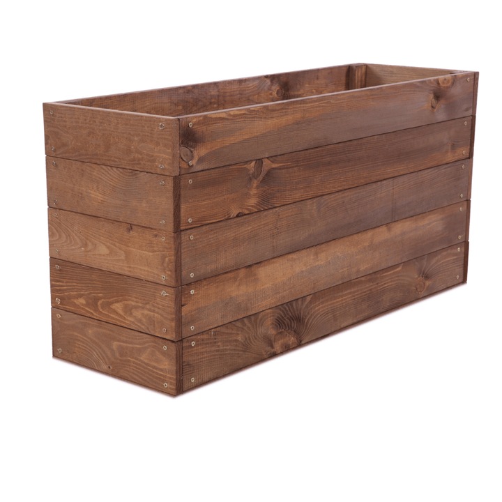 Pat de gradina inaltat MODO24, 45x60x60cm, lemn, maro