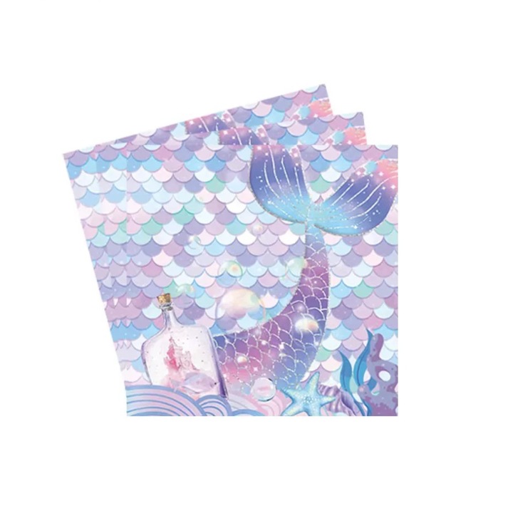 Servetele de Masa cu Sirena – 33 x 33 cm, Set 20 buc