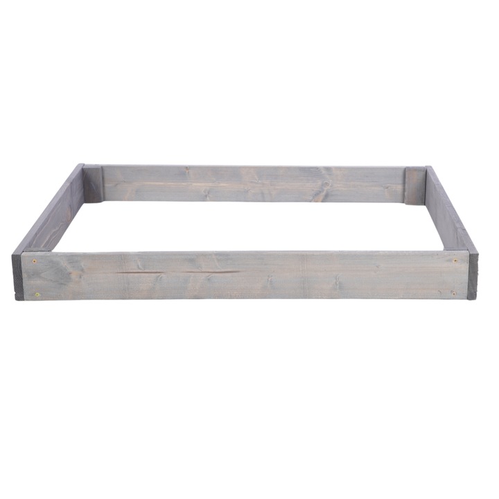 Pat pentru legume MODO24, 9x90x90cm, gri, din lemn