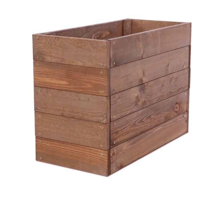 Pat de gradina inaltat MODO24, 45x30x30cm, lemn, maro