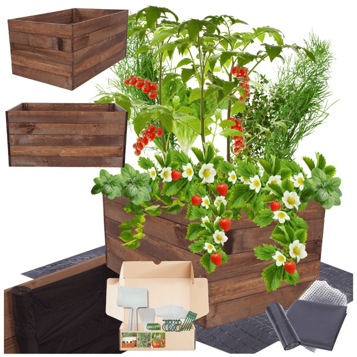 Gradina ridicata MODO24, 45x90x60cm, lemn, brown