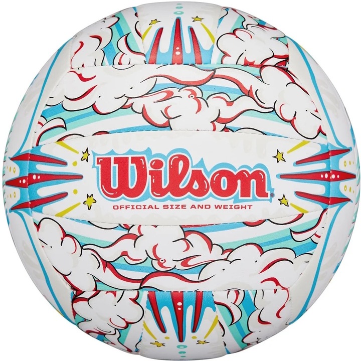 Minge volei Wilson Graffiti Peace Beach Volleyball, alb, marimea 5