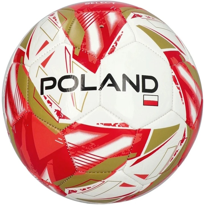 Minge fotbal Select Poland, alb/rosu, marimea 5