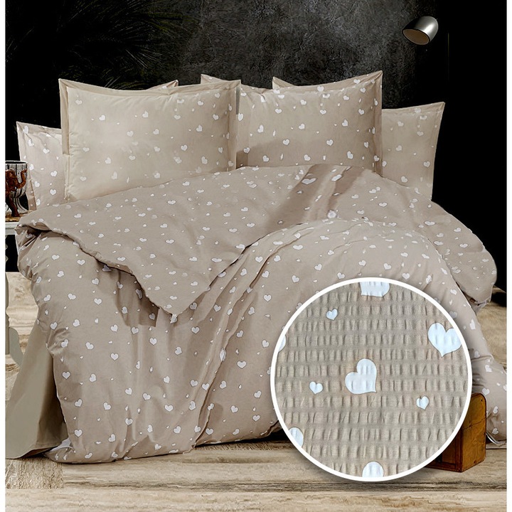 KREPP ÁGYNEMŰHUZAT 100% PAMUT (CREP60) - King size