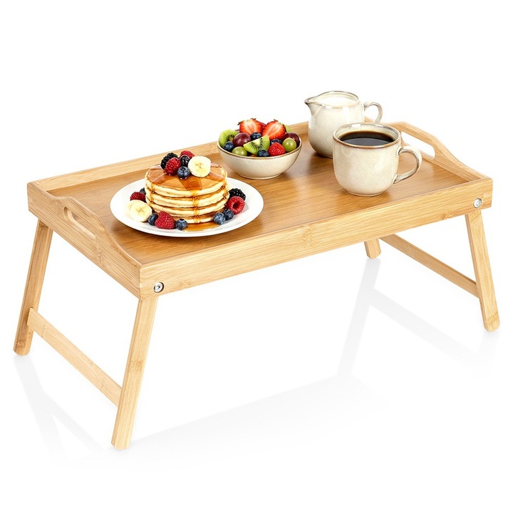 Tava de servire 2 in 1, Artemis, din bambus, 50x30x24,5cm