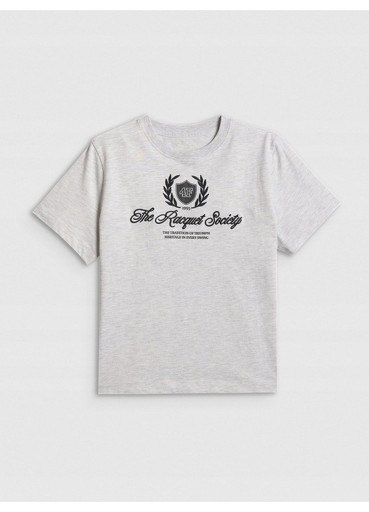 4F noi polo, pamut, mintas, Fekete/Szürke