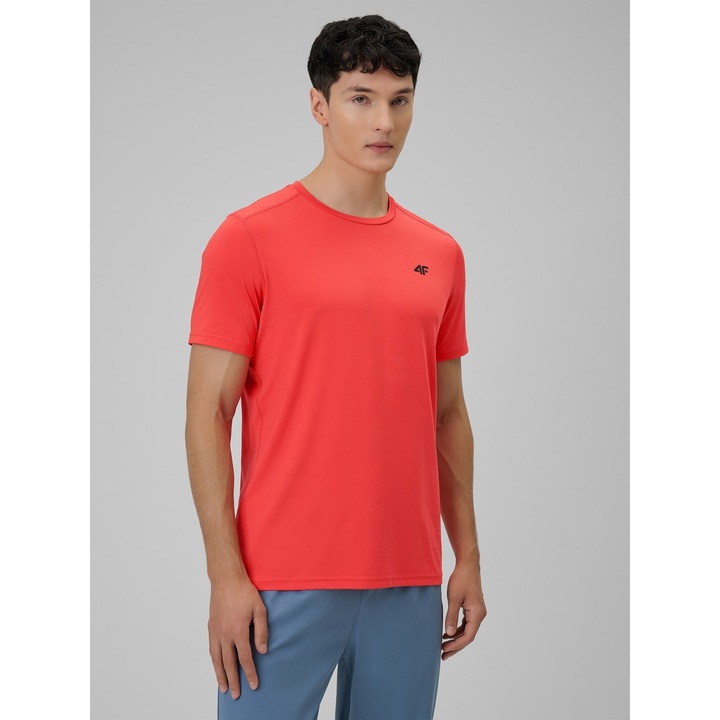 4F férfi sport póló, gyorsan száradó, szintetikus, piros