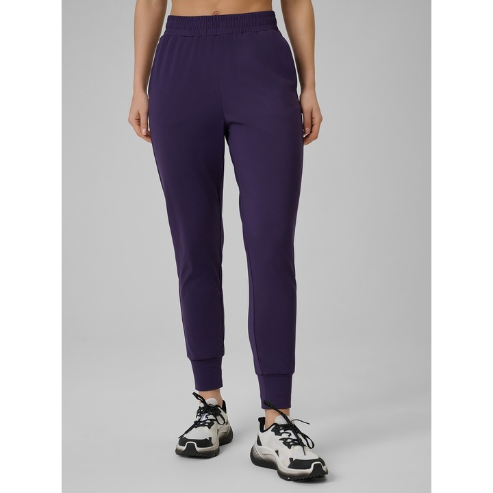 Női sportnadrág, 4F, edzés, lila, 4F Dry