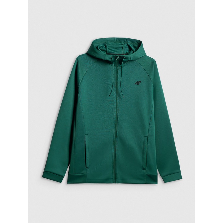 Hanorac sport barbati 4F, verde, tehnologie 4F Dry