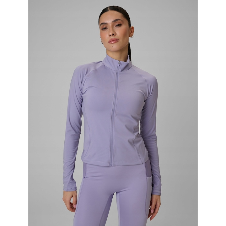 Női sport pulóver 4F, slim fit, 4FDry technológiával, lila