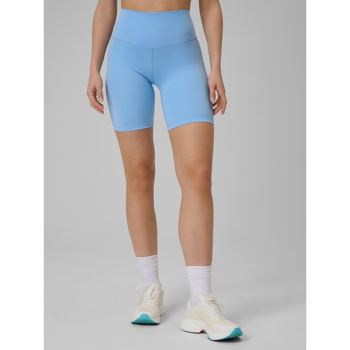 Női sportnadrág, 4F, kerékpáros leggings, slim, kék, 4FDRY