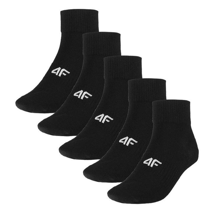 Дамски спортни чорапи 4F, 5 чифта, черни, 39-42