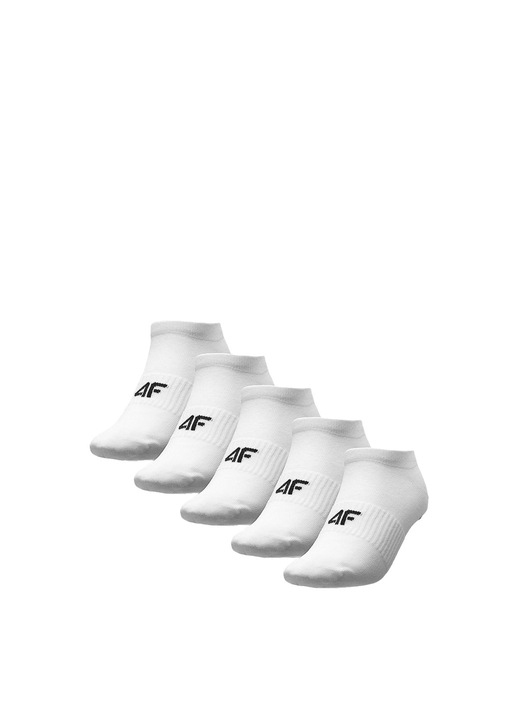 Мъжки чорапи, 4F, 5 чифта, бели, Бял