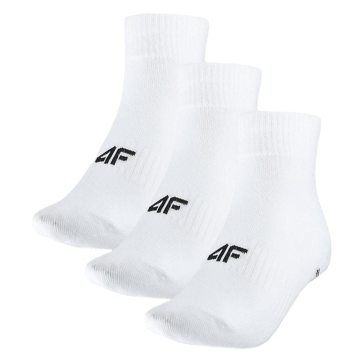 Дамски чорапи, 4F, 3 чифта, бели, 35-38