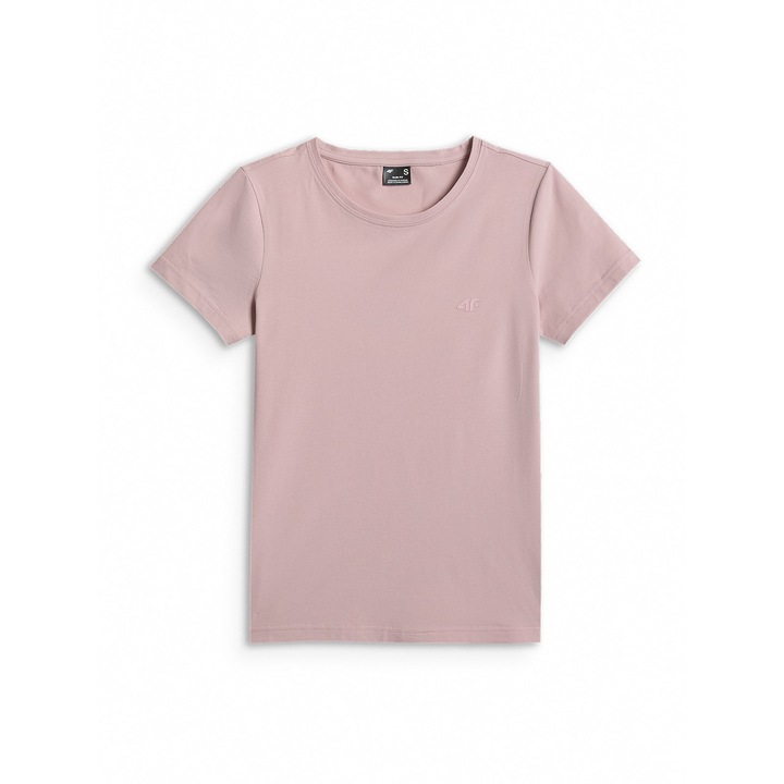 Tricou sport dama, 4F, slim, bumbac, roz