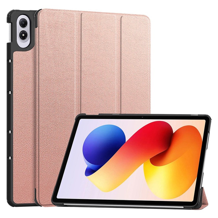 Husa tableta FoldPro Xiaomi Redmi Pad 2 Pro Rose Gold Roz