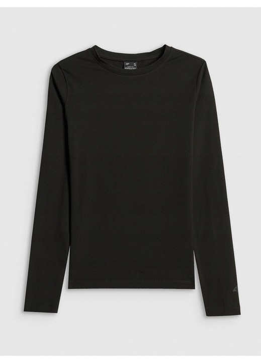Női blúz, 4F, hosszú ujjú, fekete, pamut, S INTL