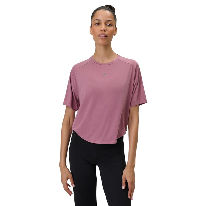 Női jóga póló. 4F, lyocell, rózsaszín, gyorsan száradó