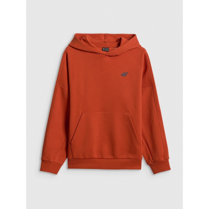 Fiú sport pulóver, 4F, pamut, narancssárga