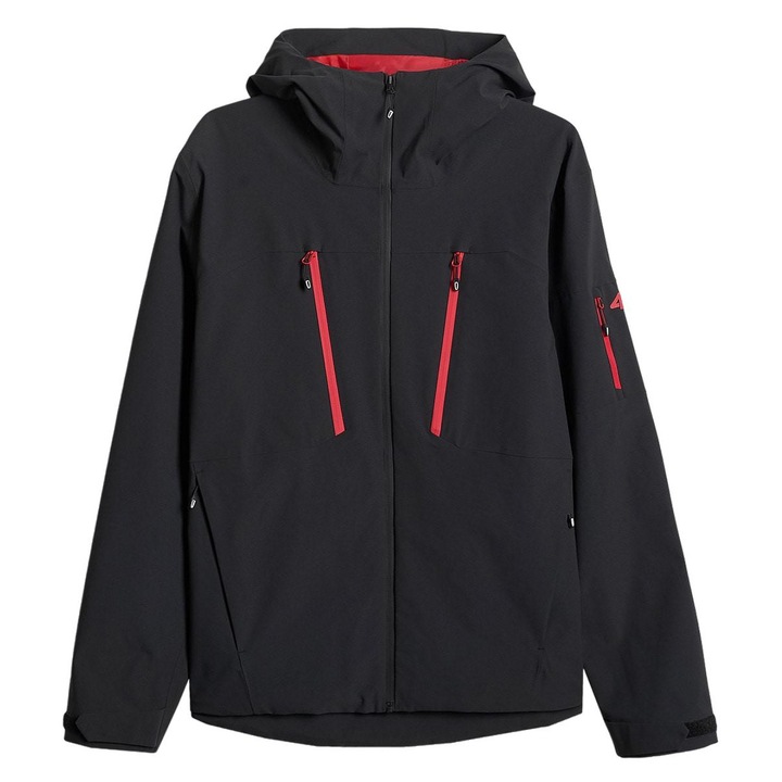 4F férfi sportkabát, vízálló, fekete/piros, S INTL