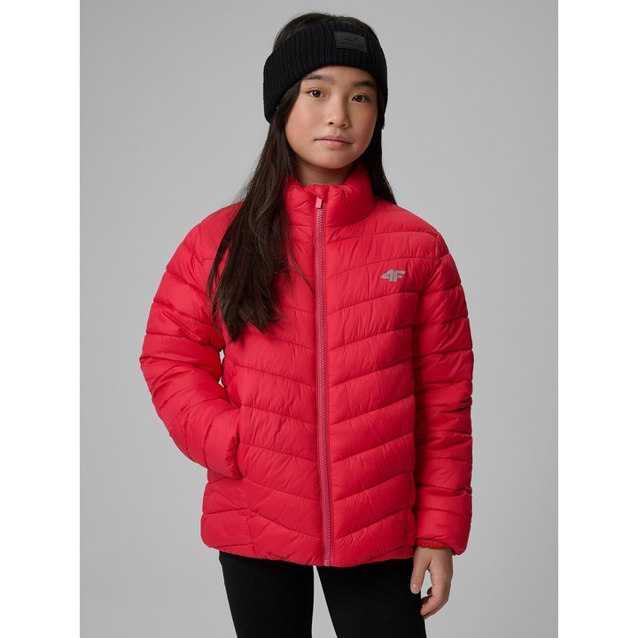 4F lányka dzseki, rózsaszín, vízlepergető, meleg, zsebekkel