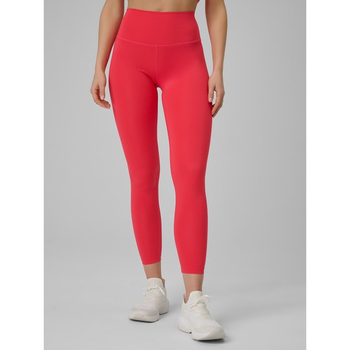 Női sportnadrág, 4F, piros leggings, gyorsan száradó, magas derék