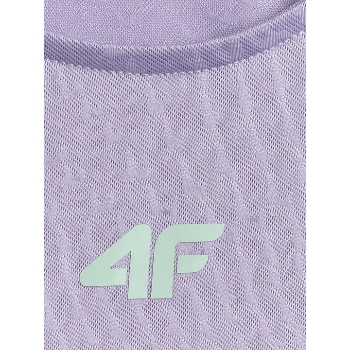 Maiou sport dama, 4F, violet, uscare rapida, croiala lejera, tehnologie 4F Dry