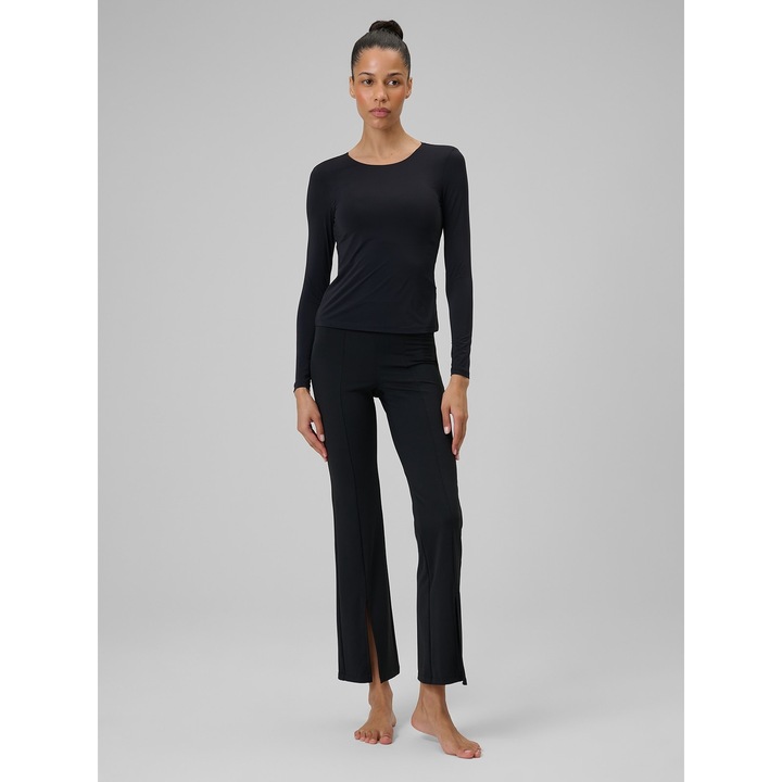 Női sportblúz, 4F, jóga, gyorsan száradó, fekete, rugalmas anyag, XL INTL