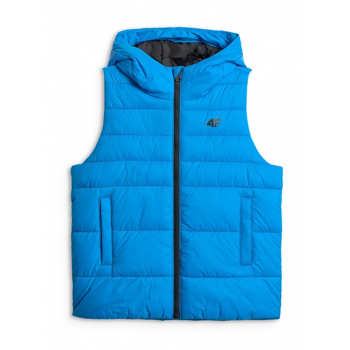 Vesta copii 4F, albastru, usoara, captusita, pentru baieti
