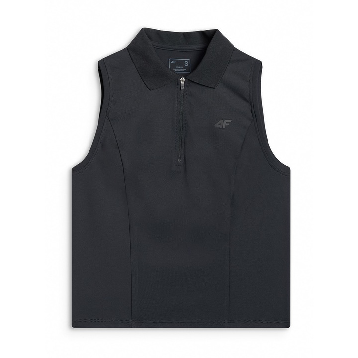 Tricou sport dama 4F, negru, material respirabil, XS INTL