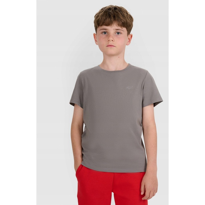 4F gyerek póló, szürke, oversize, pamut, fiúknak, kényelmes, sokoldalú