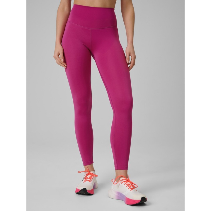 Női 4F edző leggings, rózsaszín, 4F Dry technológia, rugalmas szabás, kis zseb