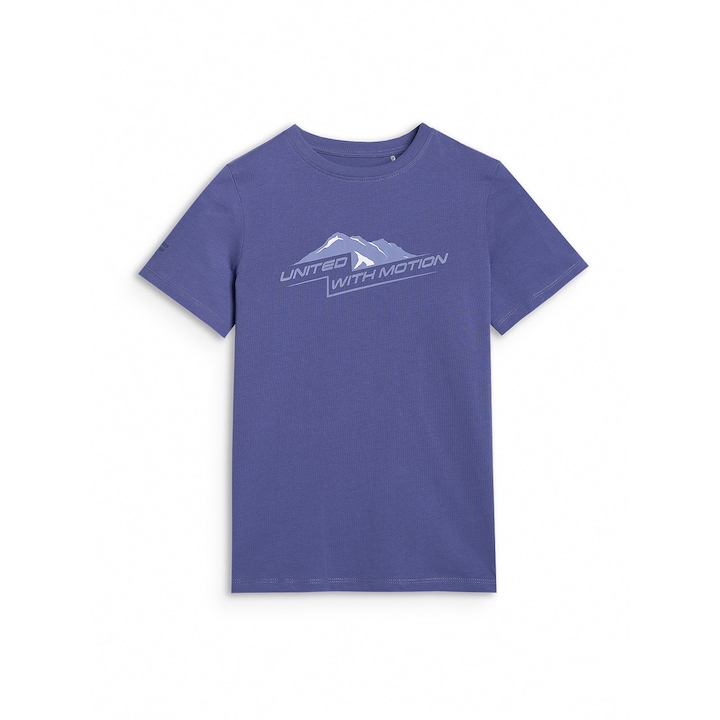 Tricou copii, 4F, bleumarin, bumbac, cu imprimeu, pentru baieti