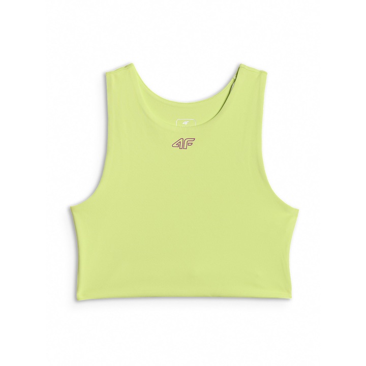 Bustiera sport 4F pentru fete, verde, uscare rapida, 158-164 CM