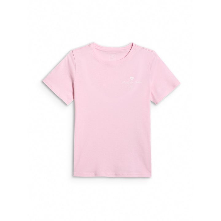 Tricou copii, 4F, roz, bumbac, confortabil, Roz