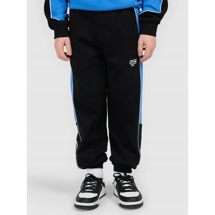 Sportnadrág fiúknak, 4F, pamut, fekete/kék