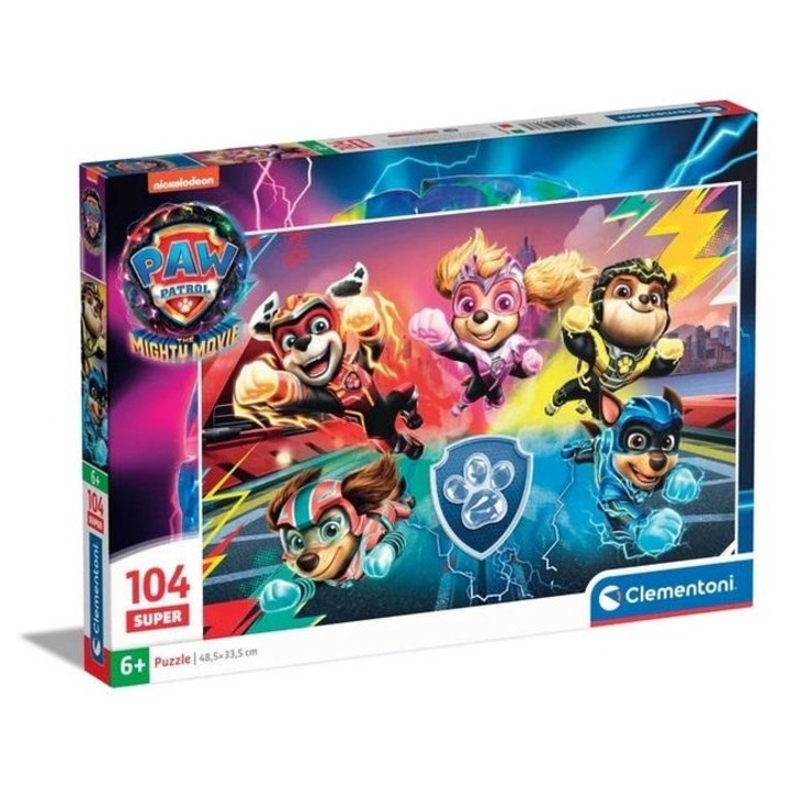 Puzzle 104 elemente Clementoni, Super Kolor, 48,5x33,5cm, pentru copii