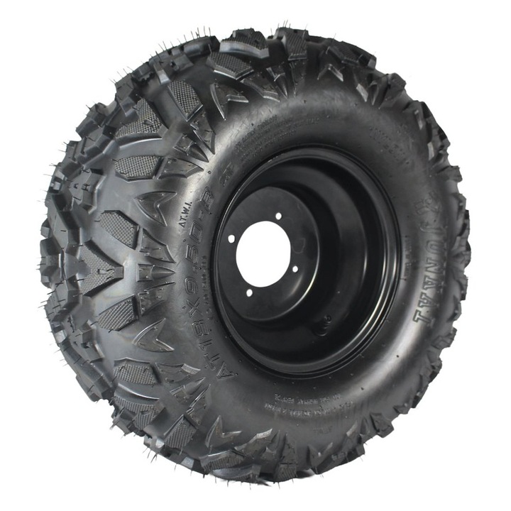 Komplett kerék ATV 8", 4 csavaros, 18x9.5-8 gumival