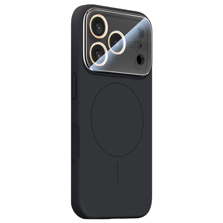 Мек тънък силиконов калъф MagConverse, FlexiCase за Apple iPhone 15 Pro Max, черен