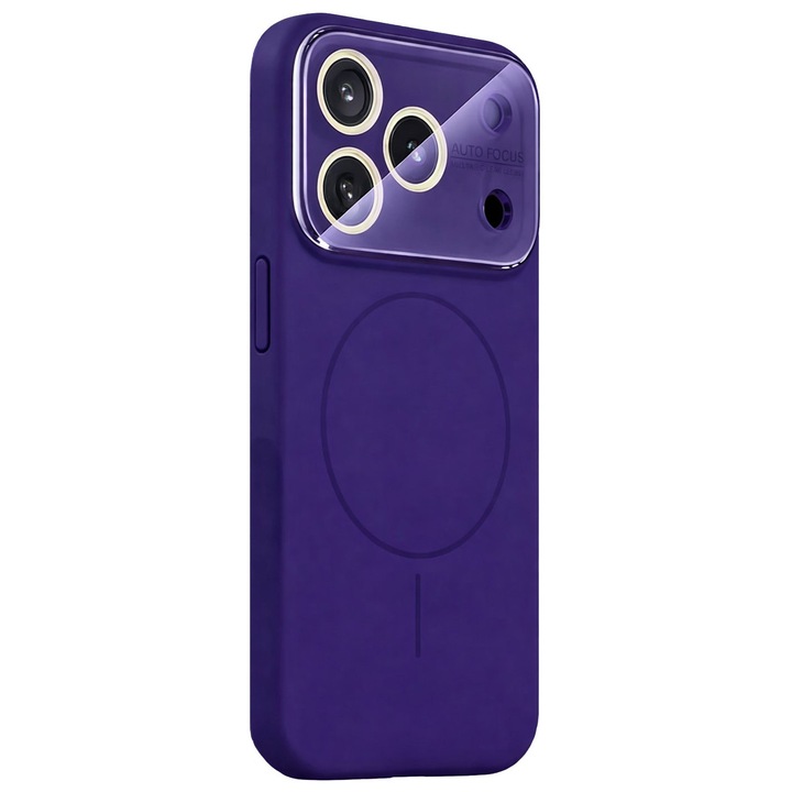 Мек тънък силиконов калъф, MagConverse, FlexiCase за Apple iPhone 15 Pro, Лилав