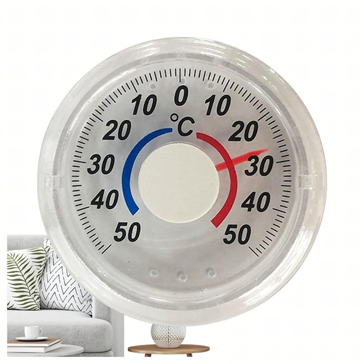 Termometru exterior/interior, Realne Ceny, -50C la +50C, 7.5x7.5cm