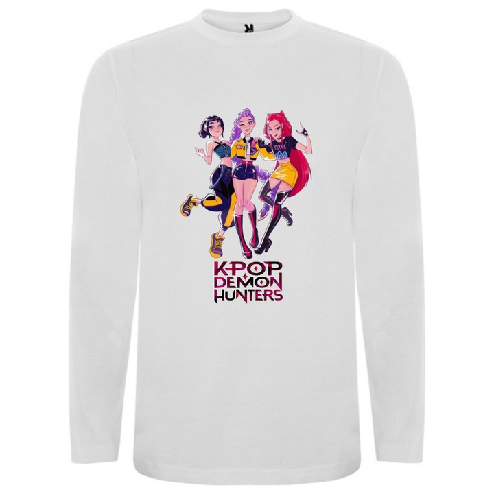 K POP Demon Hunters póló, lányoknak, fehér, Fehér