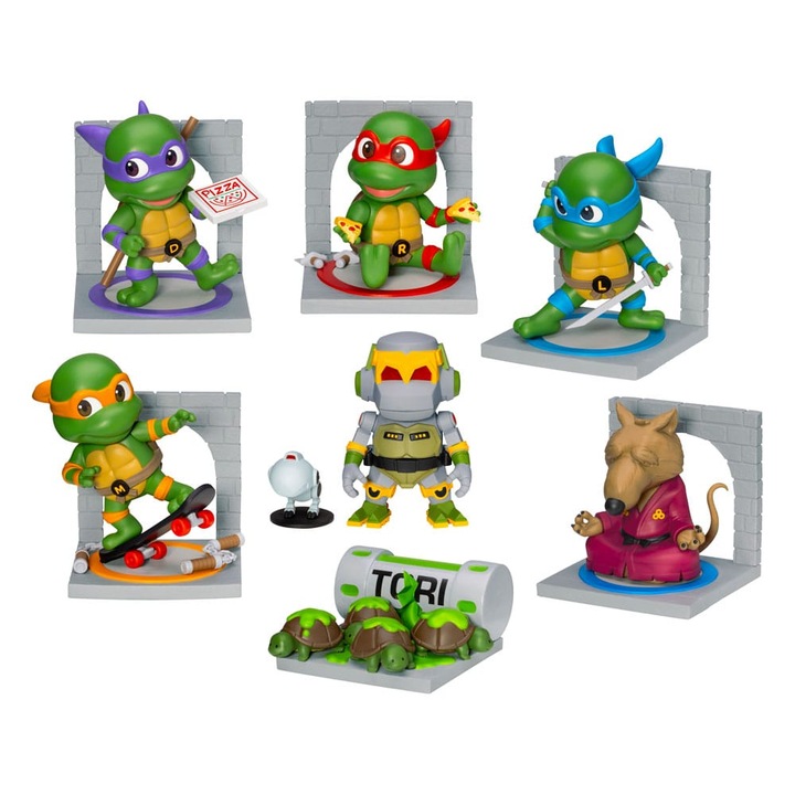 Колекционерска фигурка Beast Kingdom Toys Teenage Mutant Ninja Turtles Mini Egg Attack, 12 см, многоцветна, комплект