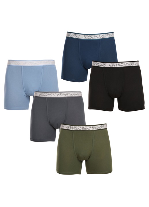 Set 5 boxeri barbati Gianvaglia, bumbac/poliamida/elastan, multicolor