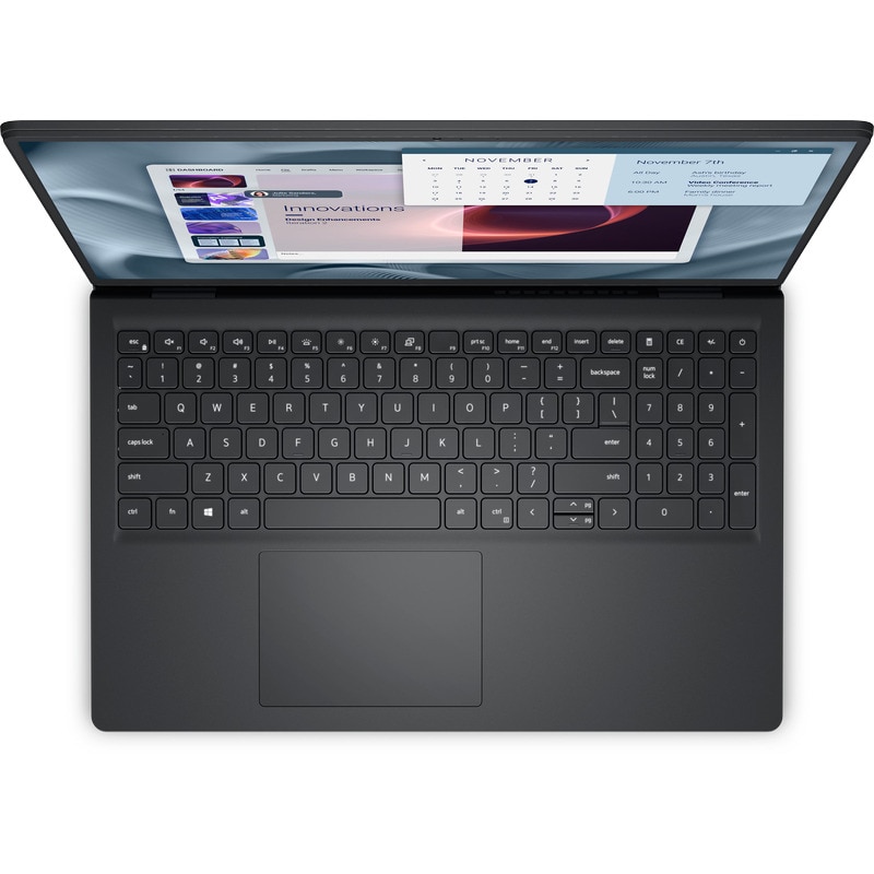 Laptop Dell Pro 15 Essential, 15.6" Full HD, Intel® Core i7 1355U pana la 5 GHz, 16 GB RAM DDR5 5200, 512 GB SSD, Intel Iris Xᵉ Graphics, Windows 11 Pro, Carbon Black 512 GB