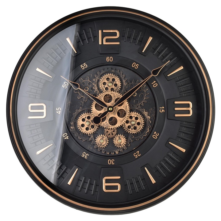 Ceas decorativ Ramsey, Mondex, 50cm, bronz, mecanism mobil, 50x50x6,5cm